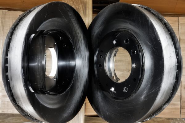 Refinished brake rotors after professional service